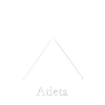 Neon-like logo with 'Atleta' text on a black background